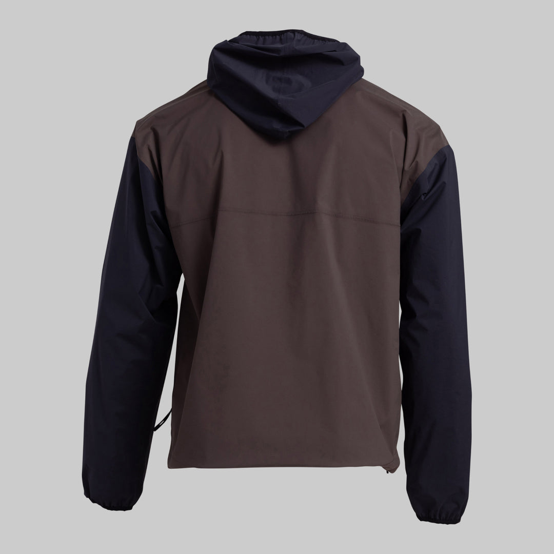 Packable Rain Jacket - Brown/Black