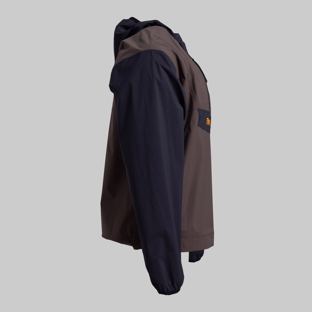 Packable Rain Jacket - Brown/Black