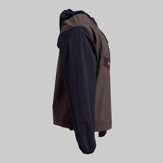 Packable Rain Jacket - Brown/Black